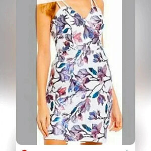 DEAR MOON SHORT SEQUENCE DRESS WITH A FLORAL PATTERN SIZE 3 & 13